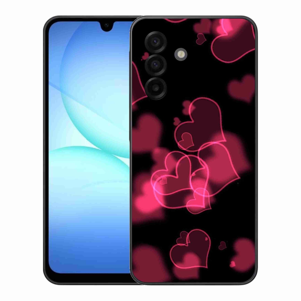 Gelový kryt mmCase na Samsung Galaxy A17 4G/5G - červená srdíčka