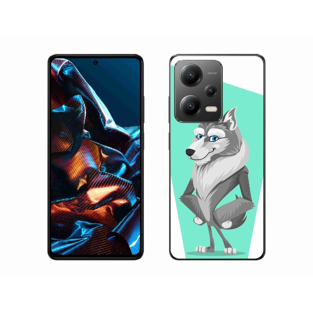Gelový kryt mmCase na mobil Xiaomi Redmi Note 12 Pro 5G - kreslený vlk