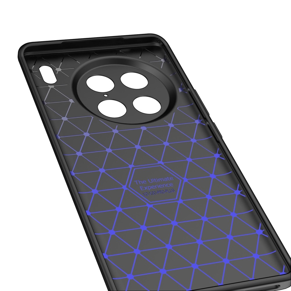 Litchi odolný gelový obal na Vivo X90 Pro - černý