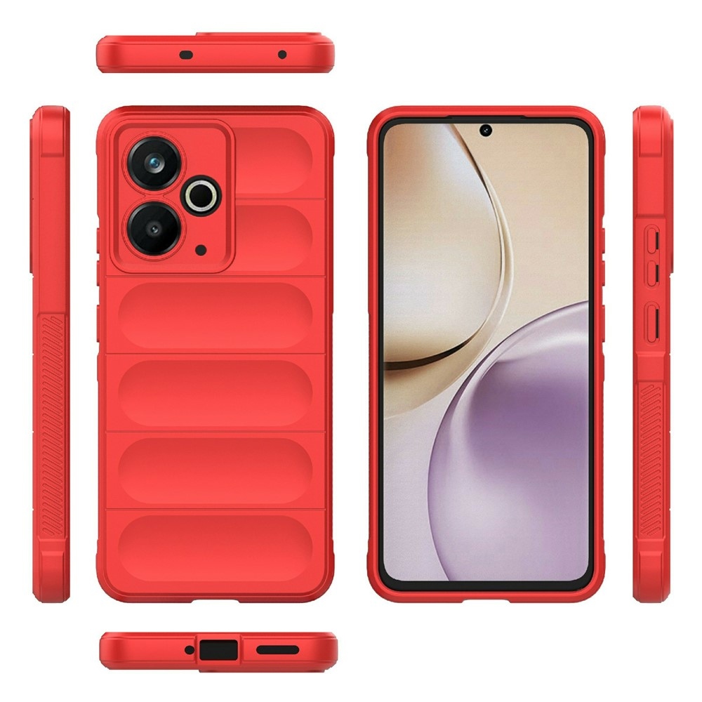 Rugg odolný gelový obal na Realme 14T 5G - červený