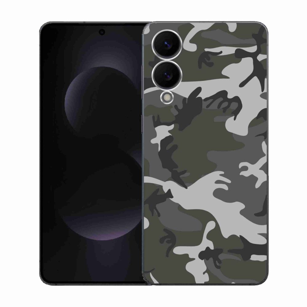Gelový kryt mmCase na Samsung Galaxy S25 Edge - maskáčový vzor