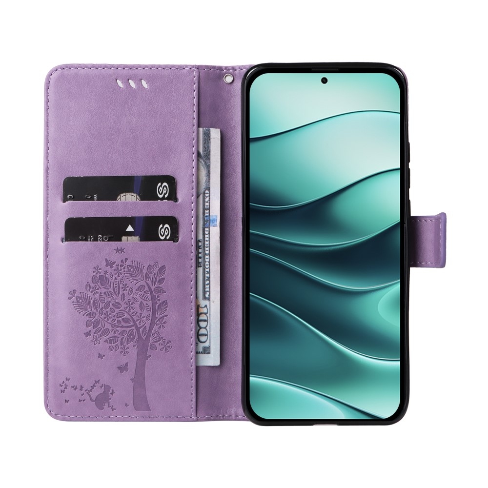 Trees knížkové pouzdro na Xiaomi Redmi Note 14 5G - světlefialové