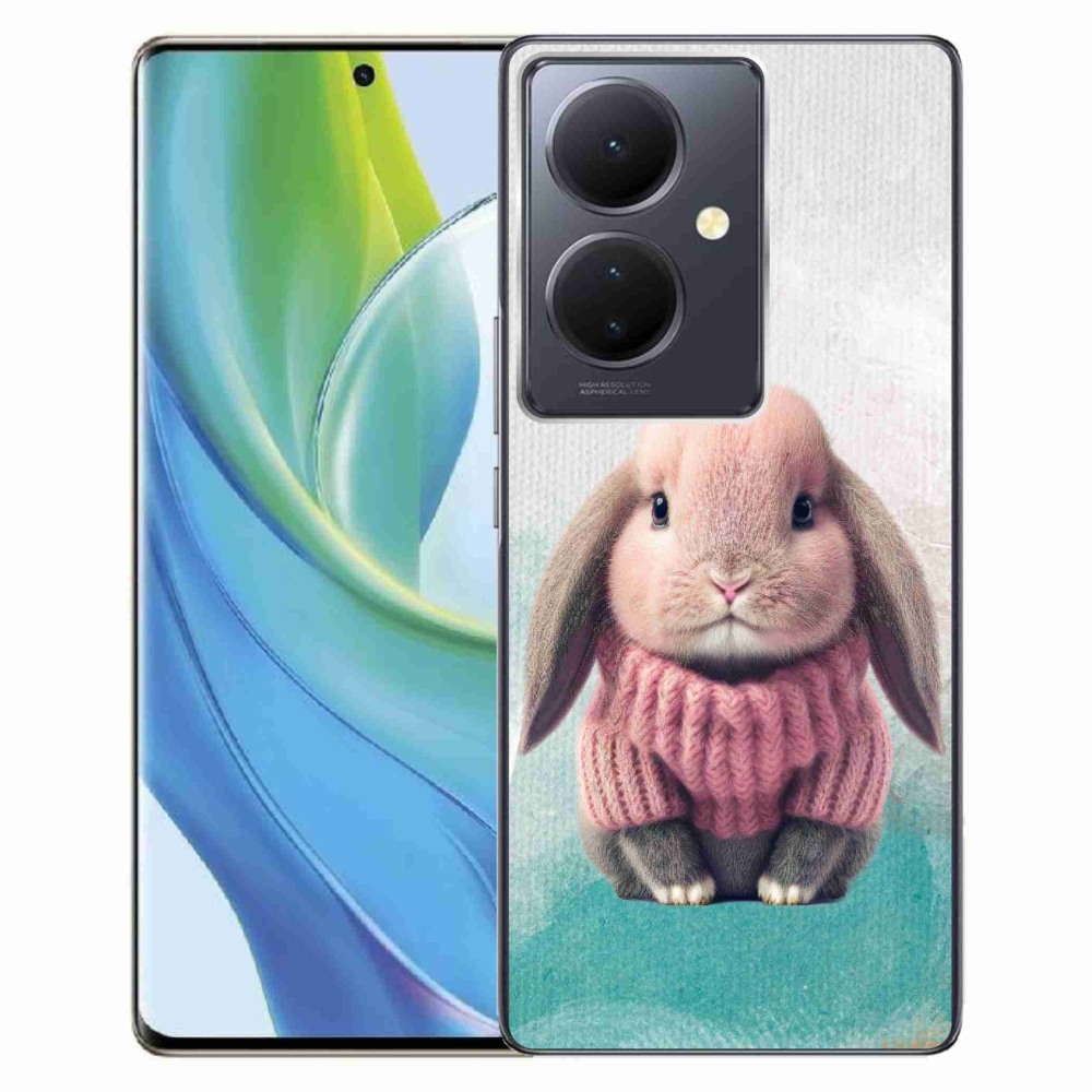 Gelový kryt mmCase na Vivo V29 Lite 5G - králíček ve svetru