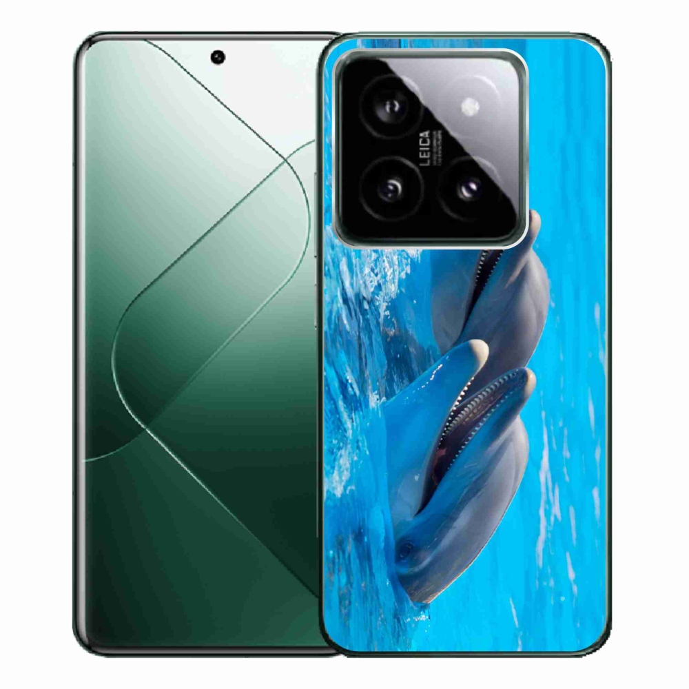Gelový kryt mmCase na Xiaomi 14 Pro - delfíni