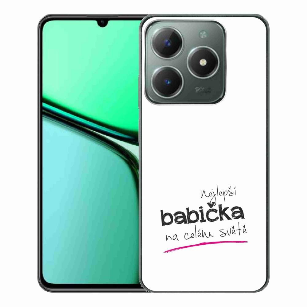 Gelový kryt mmCase na Realme C61 - nejlepší babička 4 bílé pozadí