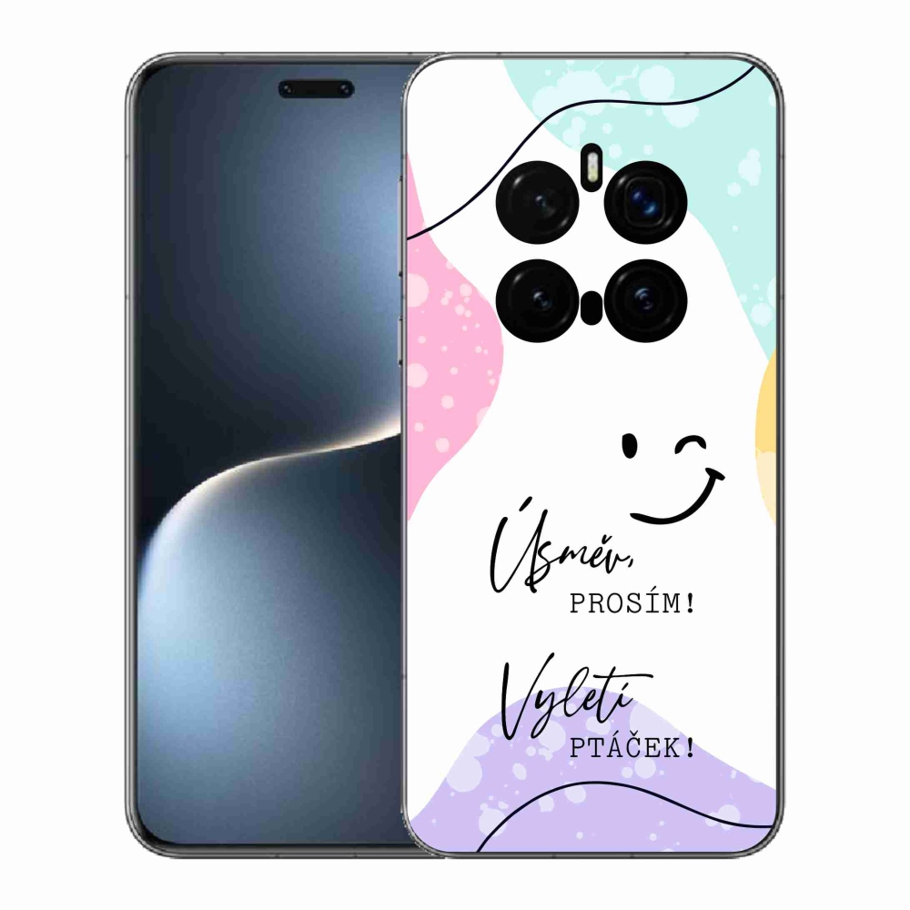 Gelový kryt mmCase na Honor Magic 7 Pro 5G - vtipný text 4 bílé pozadí