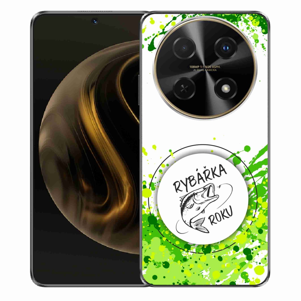 Gelový kryt mmCase na Huawei Nova 12i - rybářka roku bílé pozadí