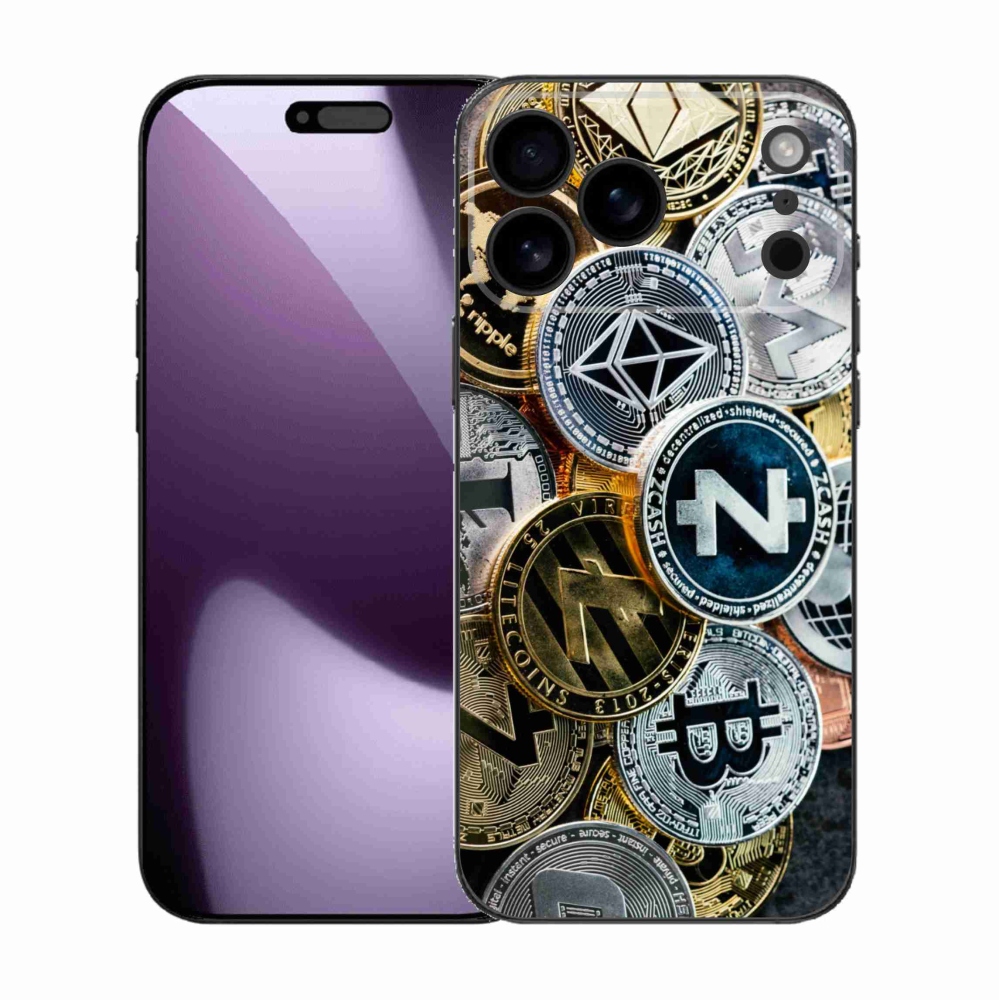 Gelový kryt mmCase na iPhone 17 Pro Max - kryptoměny