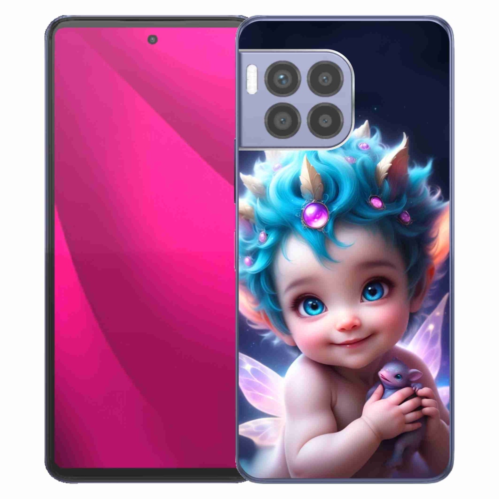 Gelový kryt mmCase na T-Mobile T Phone 2 Pro - dítě s motýlími křídly