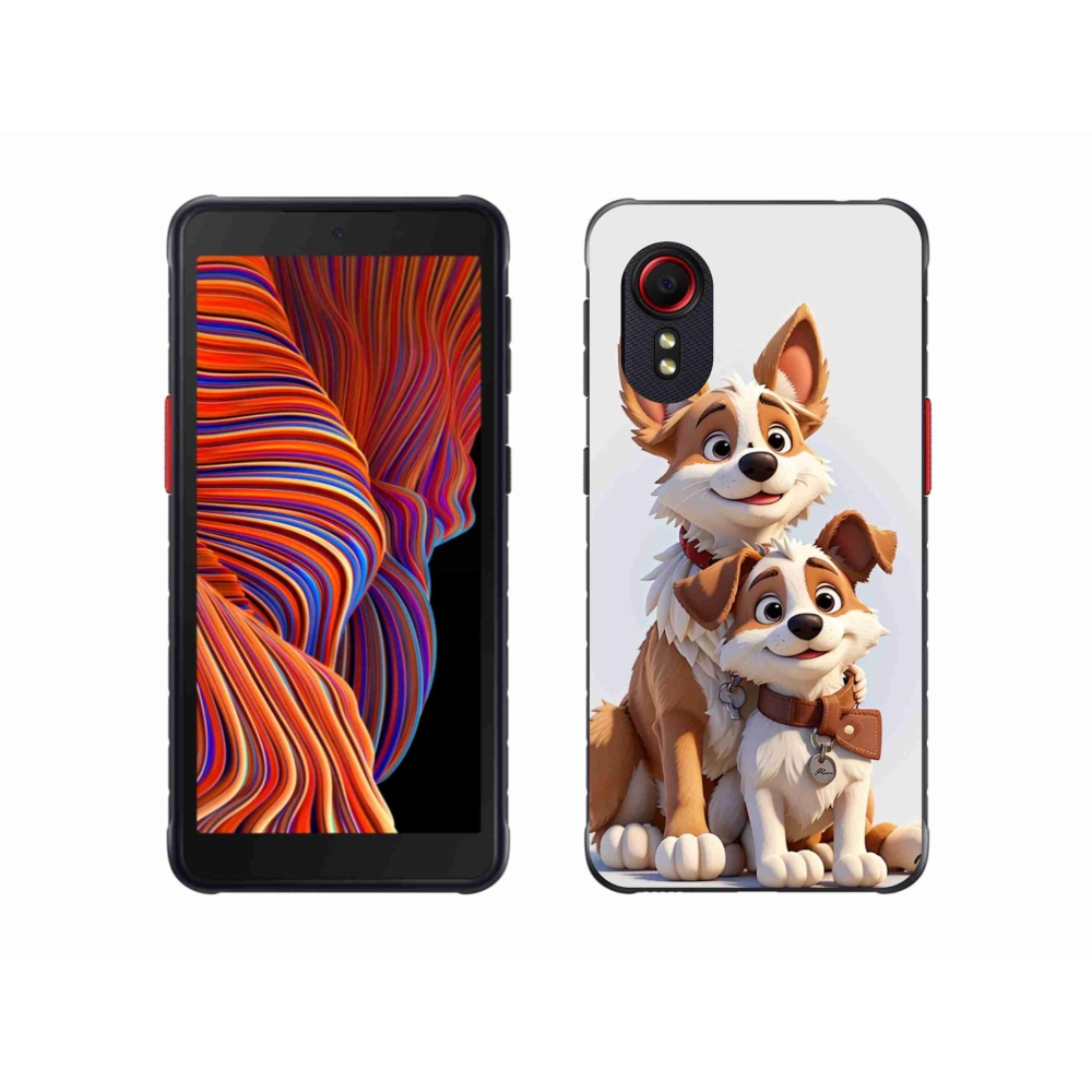 Gelový kryt mmCase na Samsung Galaxy Xcover 5 - kreslení psi