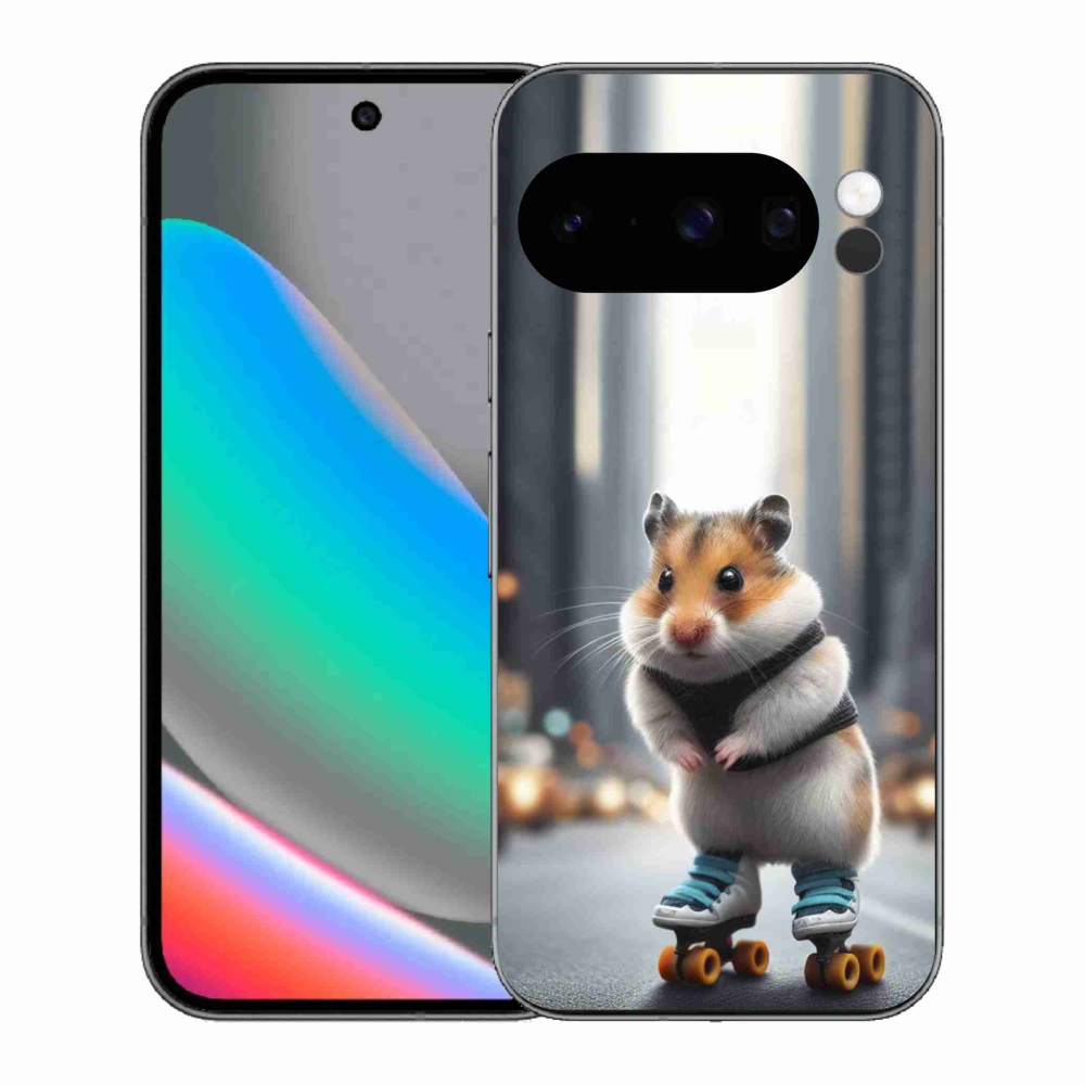 Gelový kryt mmCase na Google Pixel 10 Pro - křeček na bruslích