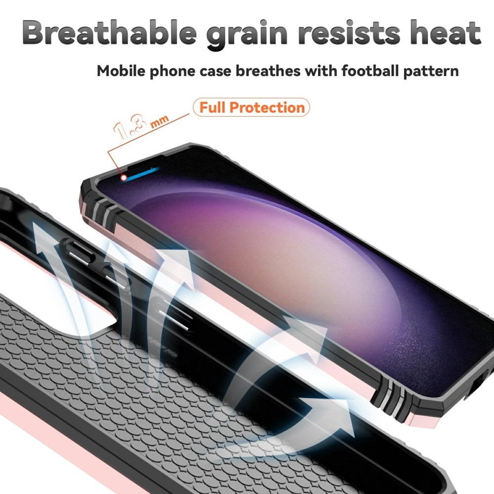 Ring odolný kryt na Samsung Galaxy S25 - růžovozlatý