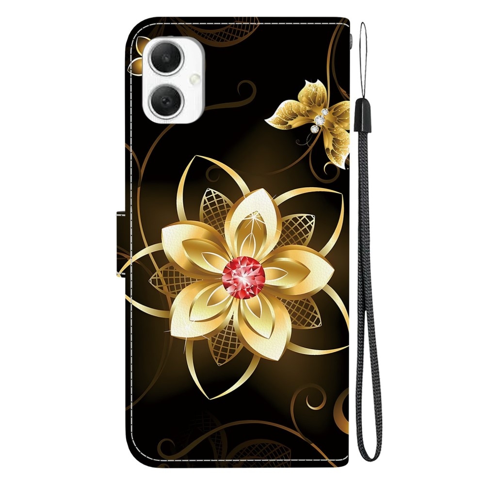 Versatile knížkové pouzdro na Samsung Galaxy A06 4G - zlatý květ
