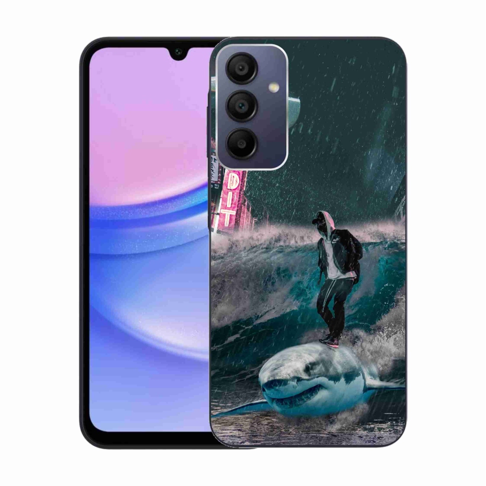 Gelový kryt mmCase na Samsung Galaxy A15 4G/5G - žralok