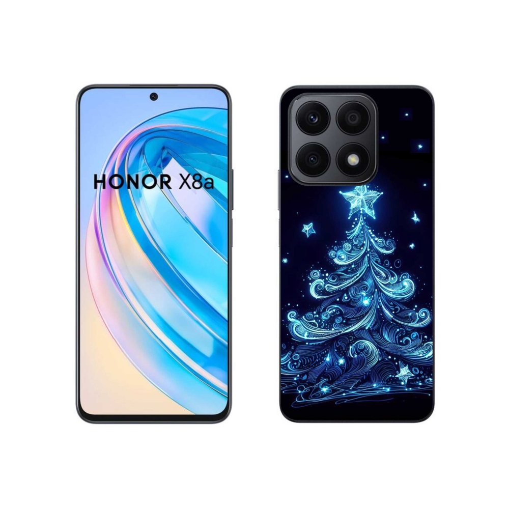 Gelový kryt mmCase na Honor X8a - neonový vánoční stromek 4