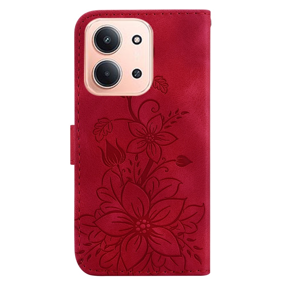 Lily knížkové pouzdro na Xiaomi Redmi 15C 4G/5G (173mm) - červené