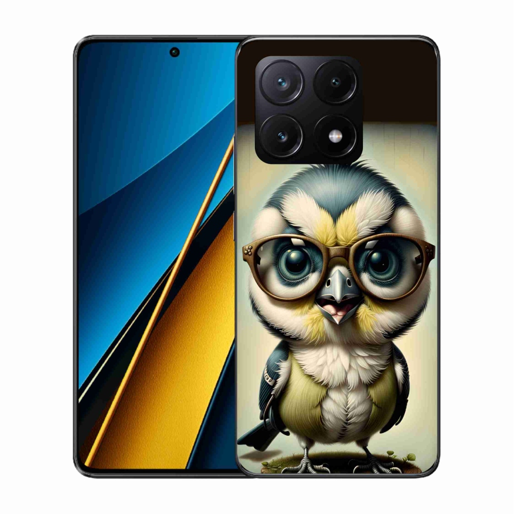 Gelový kryt mmCase na Xiaomi Poco X6 Pro 5G - mládě s brýlemi