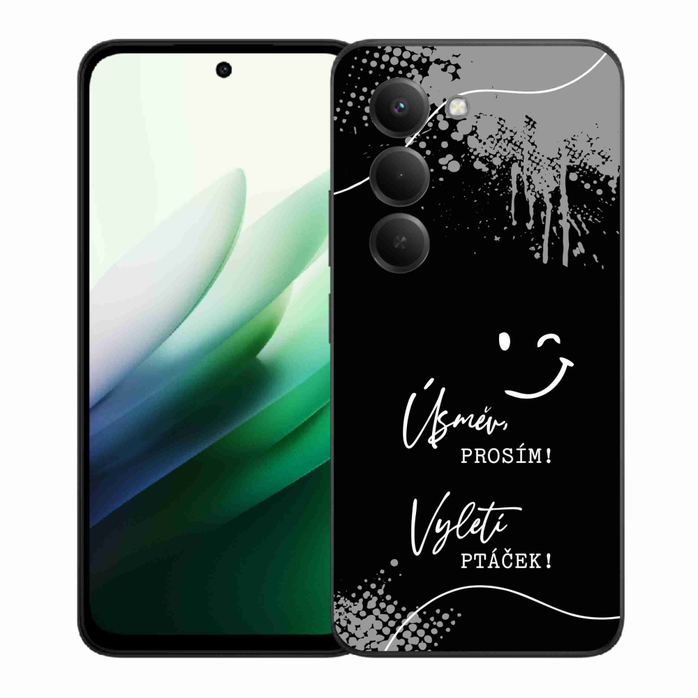 Gelový kryt mmCase na Xiaomi Redmi 15 5G (169mm) - vtipný text 4 černé pozadí