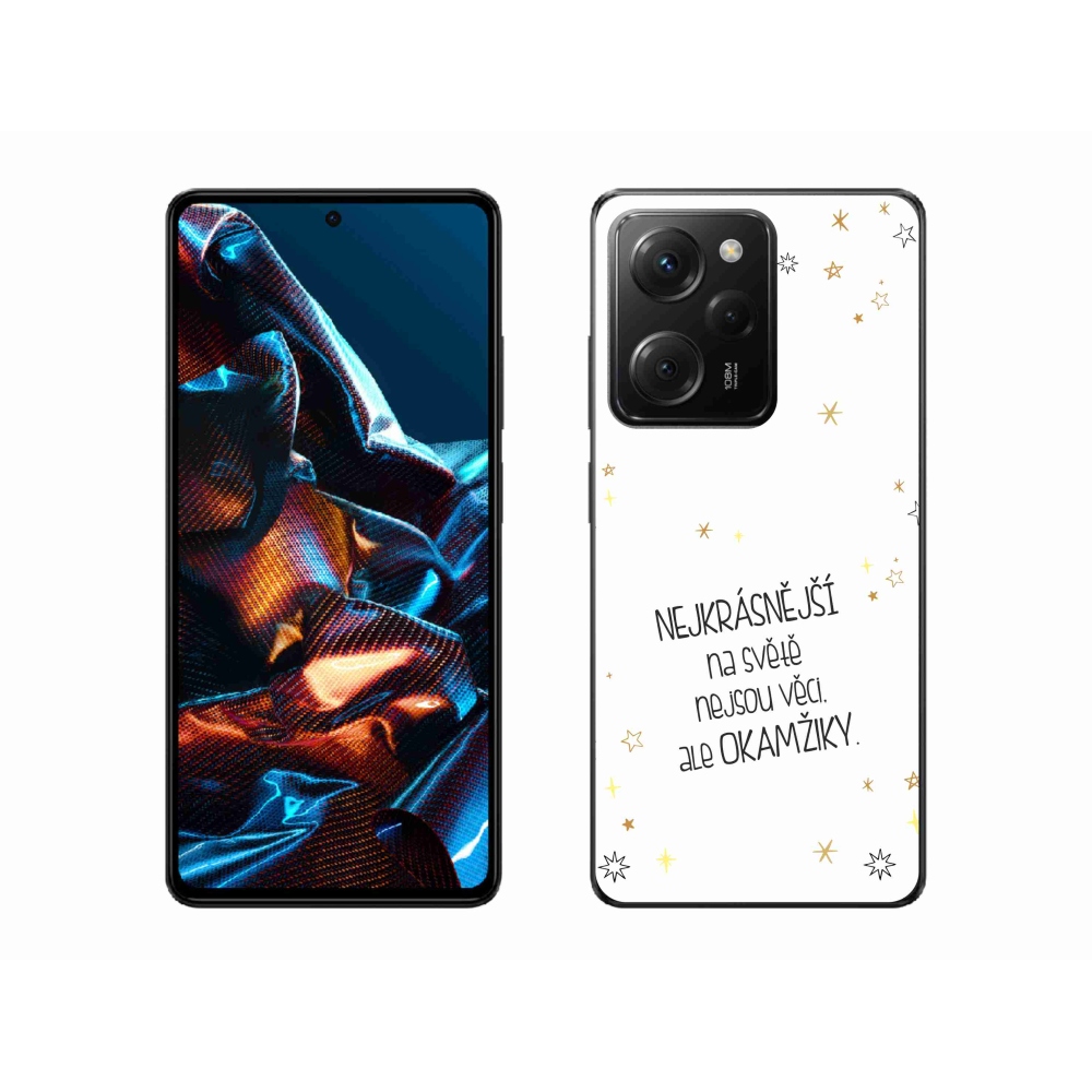Gelový kryt mmCase na Xiaomi Poco X5 Pro 5G - citát 4 bílé pozadí