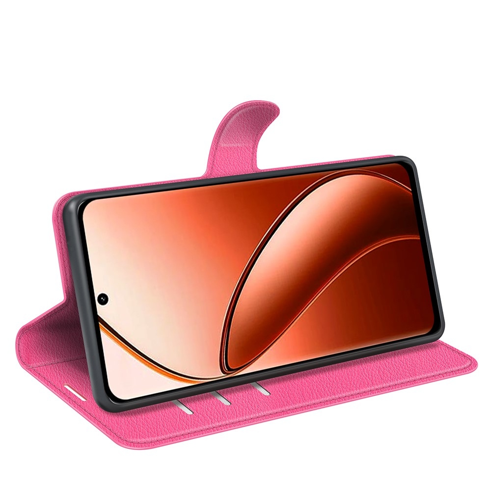 Litchi knížkové pouzdro na Realme 12 Pro 5G/12 Pro+ 5G - rose