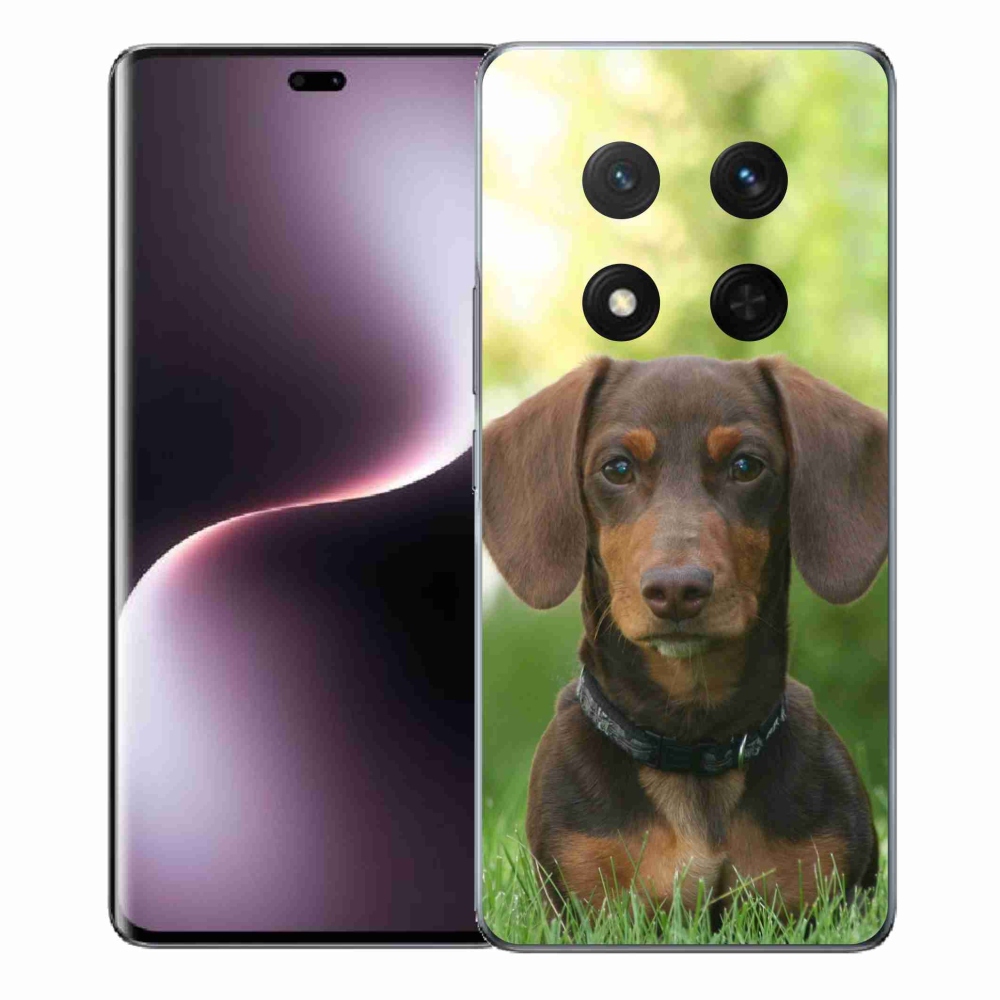 Gelový kryt mmCase na Honor Magic 7 Lite 5G - hnědý jezevčík