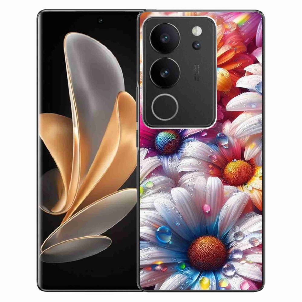 Gelový kryt mmCase na Vivo V29 5G - barevné kopretiny