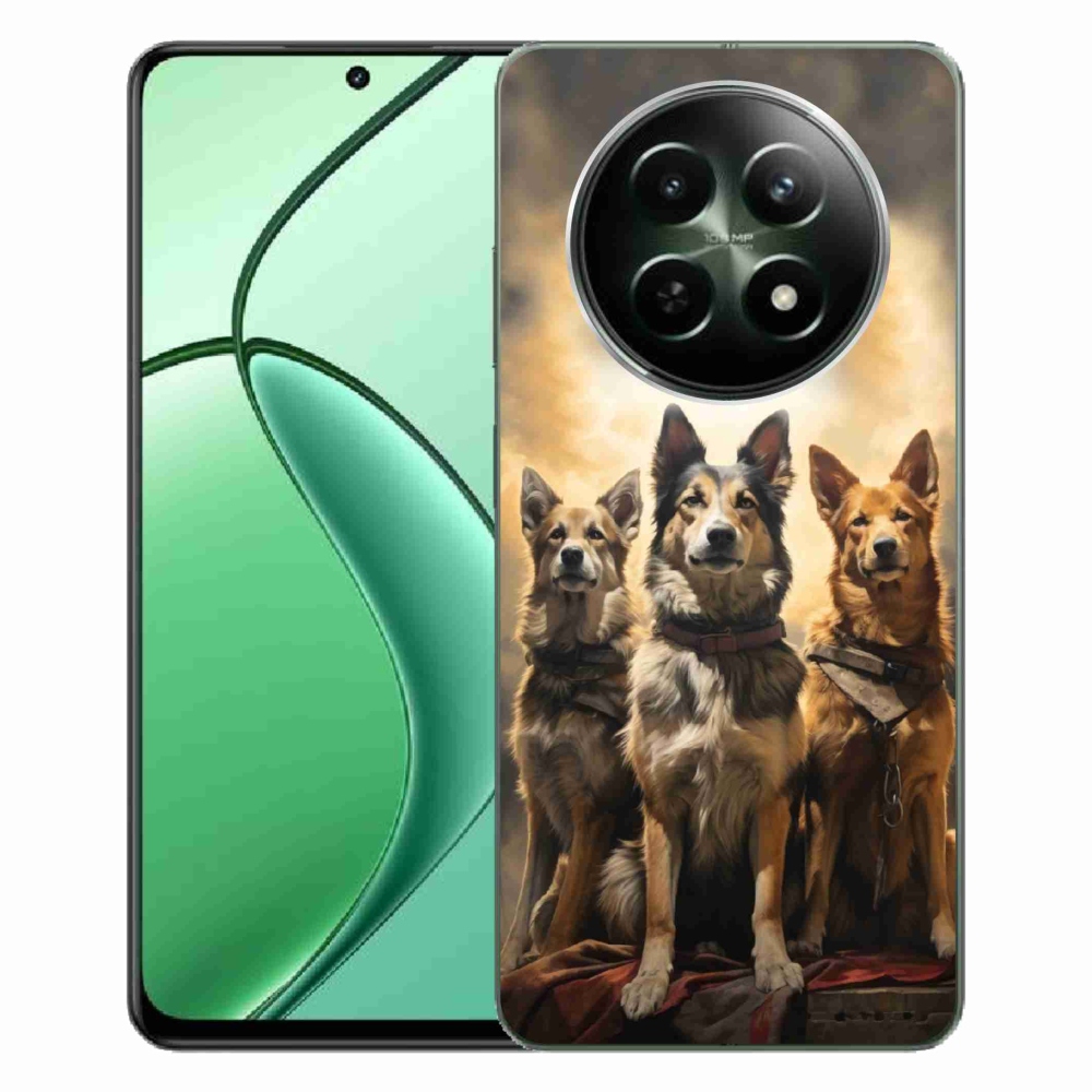 Gelový kryt mmCase na Realme 12 5G/12x 5G - tři psi