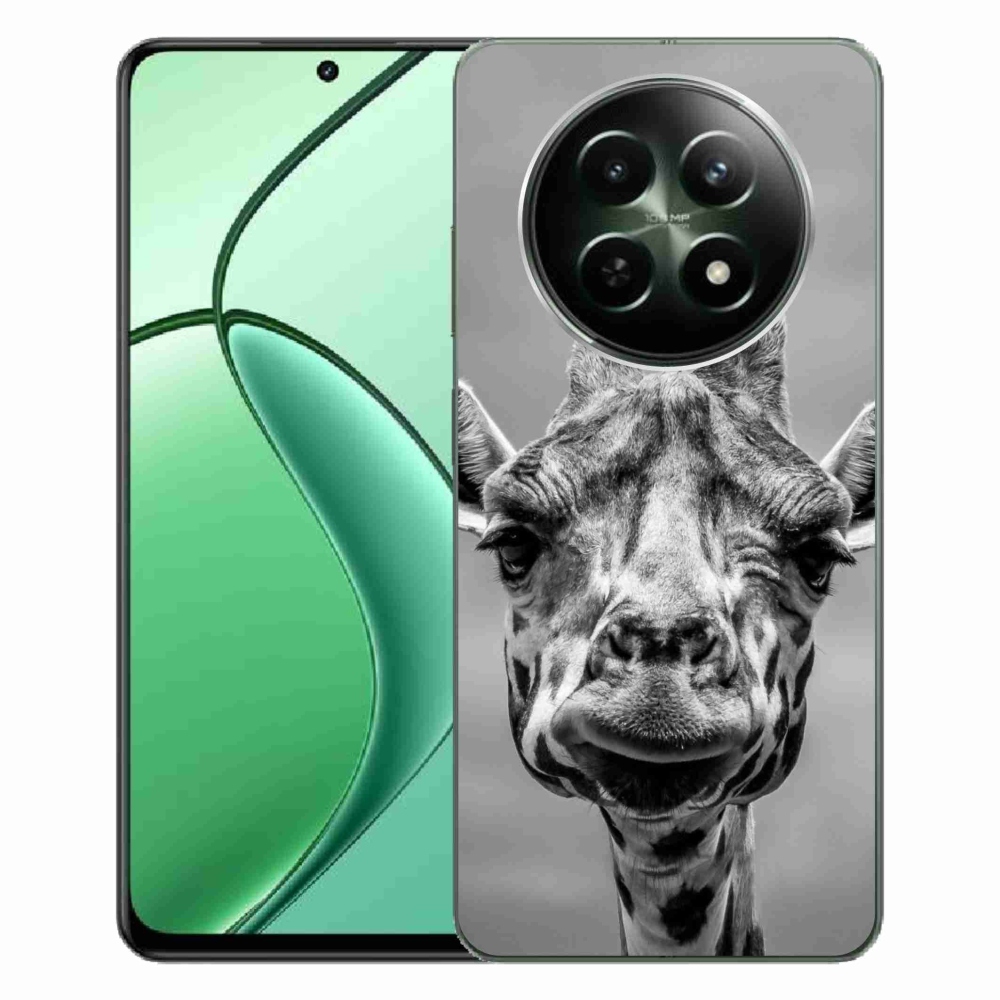 Gelový kryt mmCase na Realme 12 5G/12x 5G - černobílá žirafa