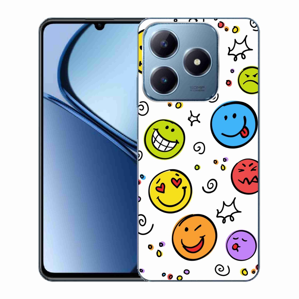 Gelový kryt mmCase na Realme C63 - smajlíci