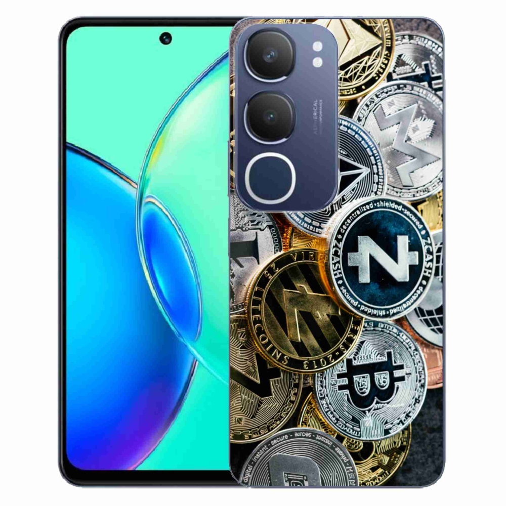 Gelový kryt mmCase na Vivo Y19s - kryptoměny