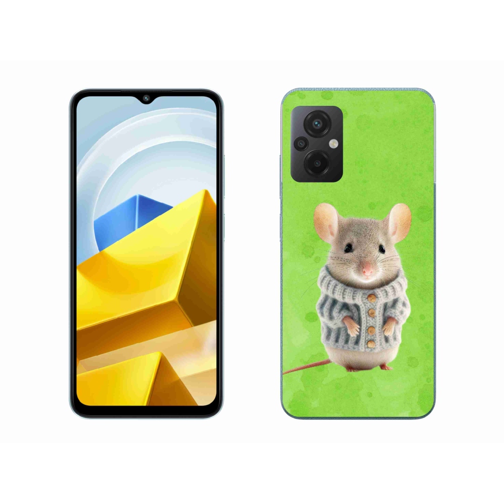 Gelový kryt mmCase na Xiaomi Poco M5 4G - myška ve svetru