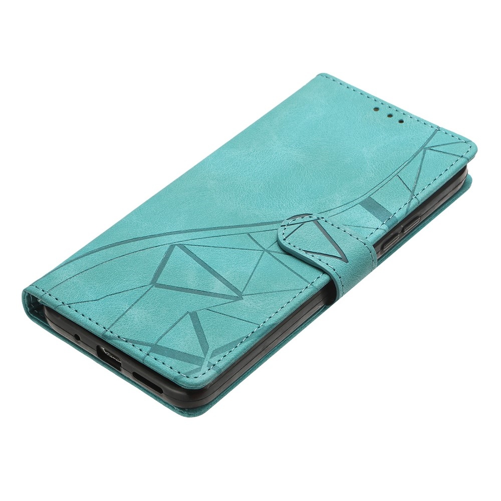 Triangles knížkové pouzdro na Xiaomi 15T Pro - modrozelené