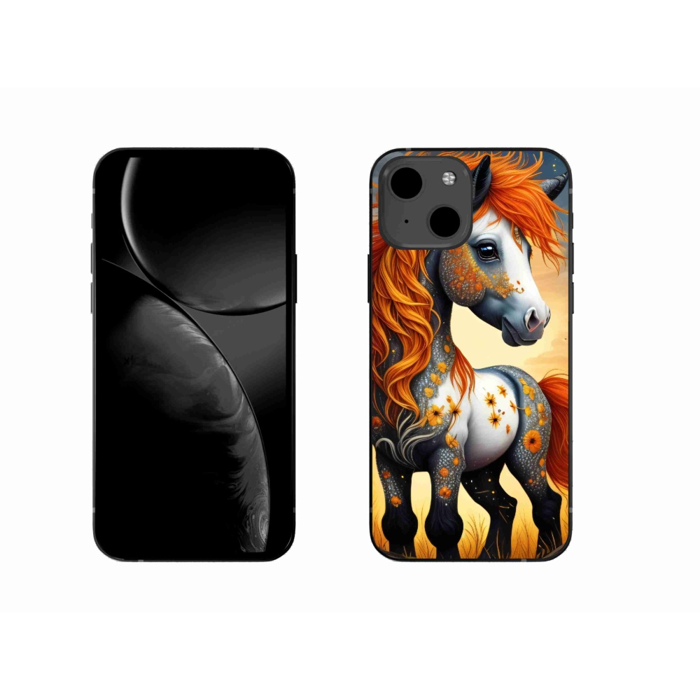 Gelový kryt mmCase na iPhone 13 - barevný poník