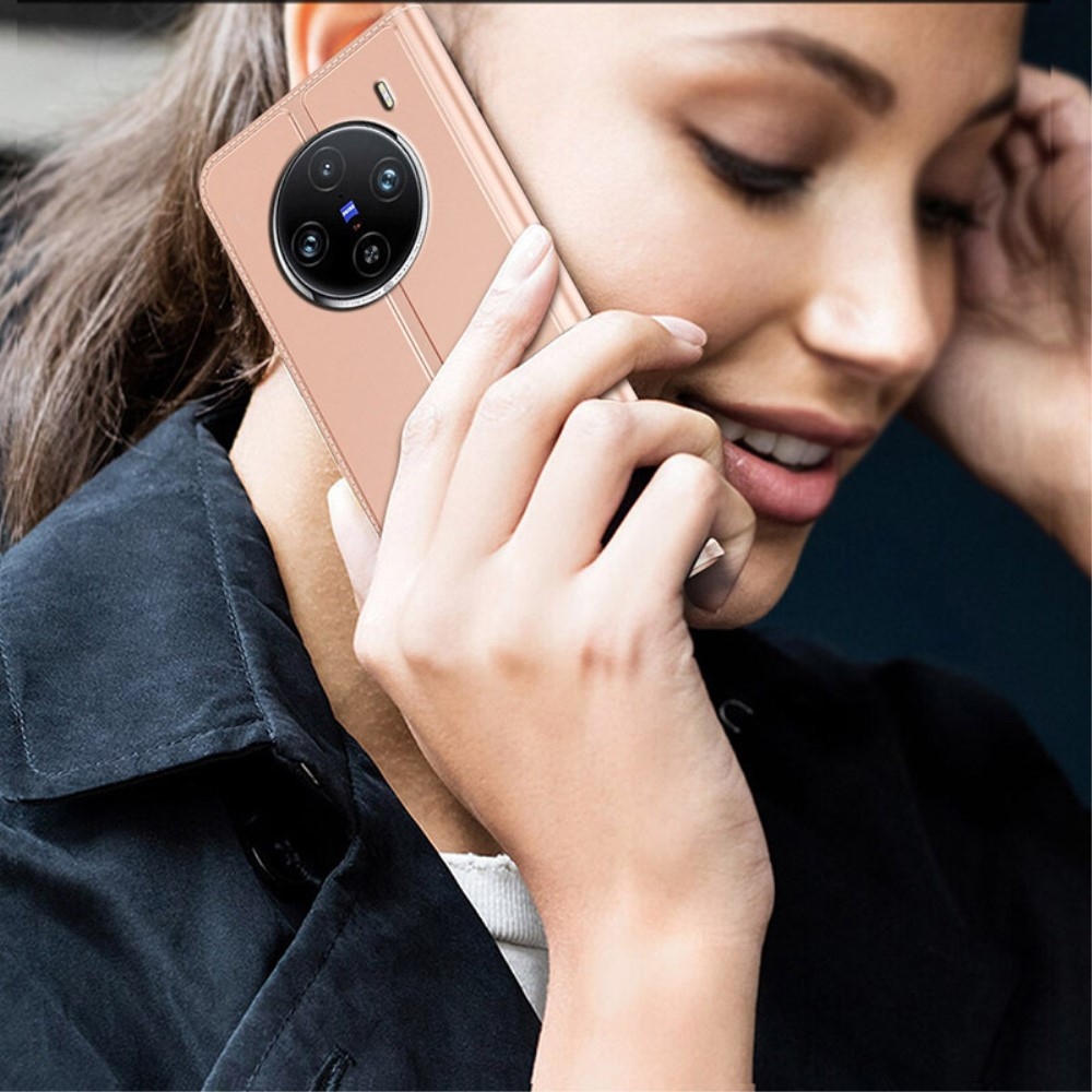 DUX knížkové pouzdro na Vivo X100 Pro 5G - růžovozlaté