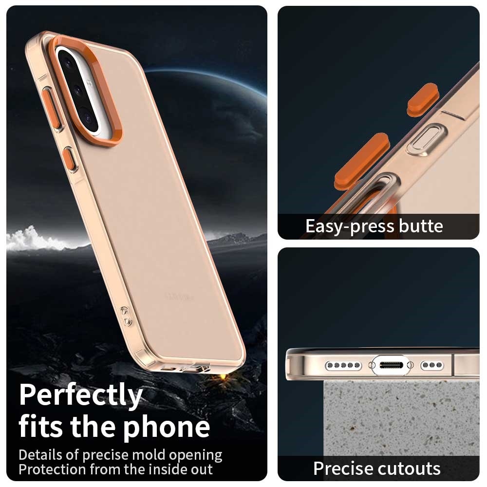 Candy matný gelový obal na Samsung Galaxy A36 5G/A56 5G - oranžový