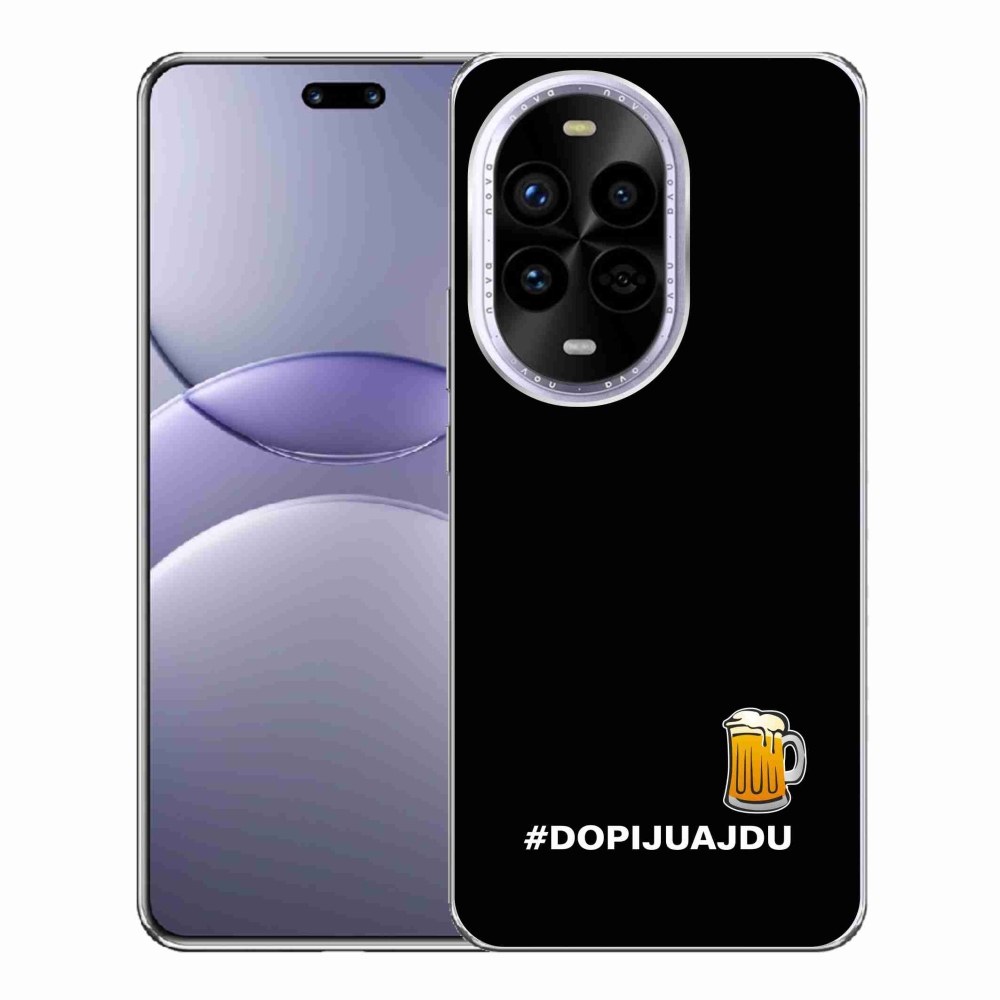 Gelový kryt mmCase na Huawei Nova 13 Pro 5G - pivní motiv 1 černé pozadí