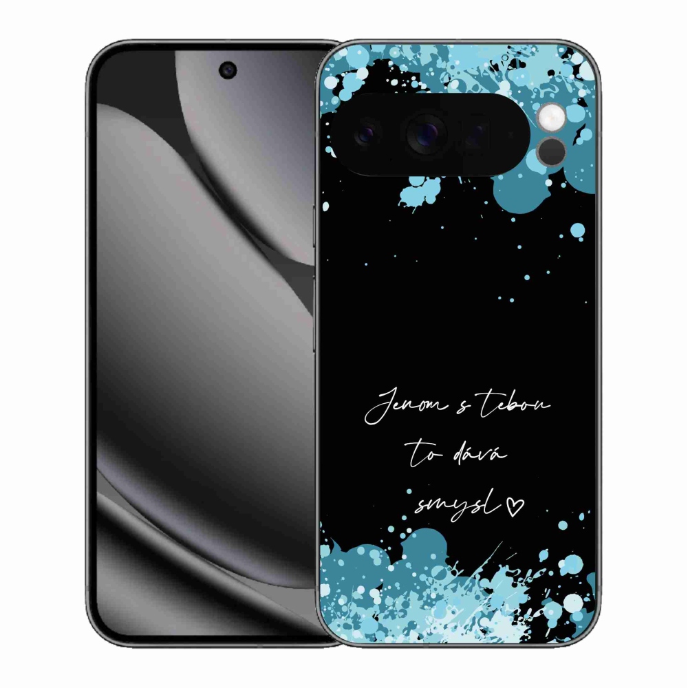 Gelový kryt mmCase na Google Pixel 10 Pro XL - zamilovaný text černé pozadí