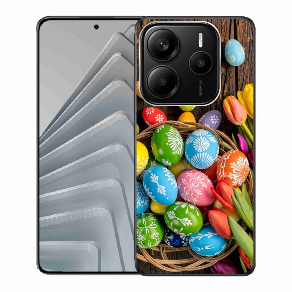 Gelový kryt mmCase na Xiaomi Redmi Note 14 5G - velikonoční vajíčka