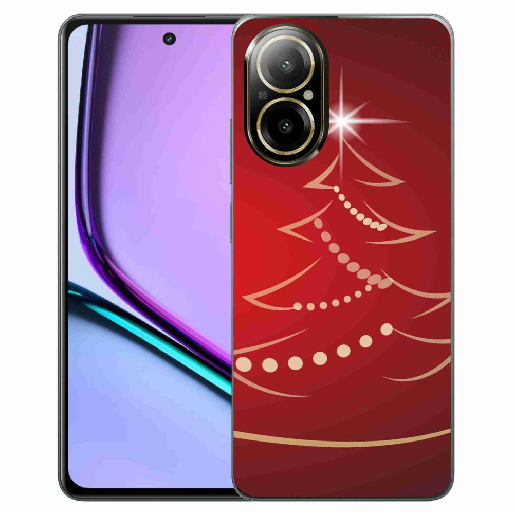 Gelový kryt mmCase na Realme C67 - kreslený vánoční stromek