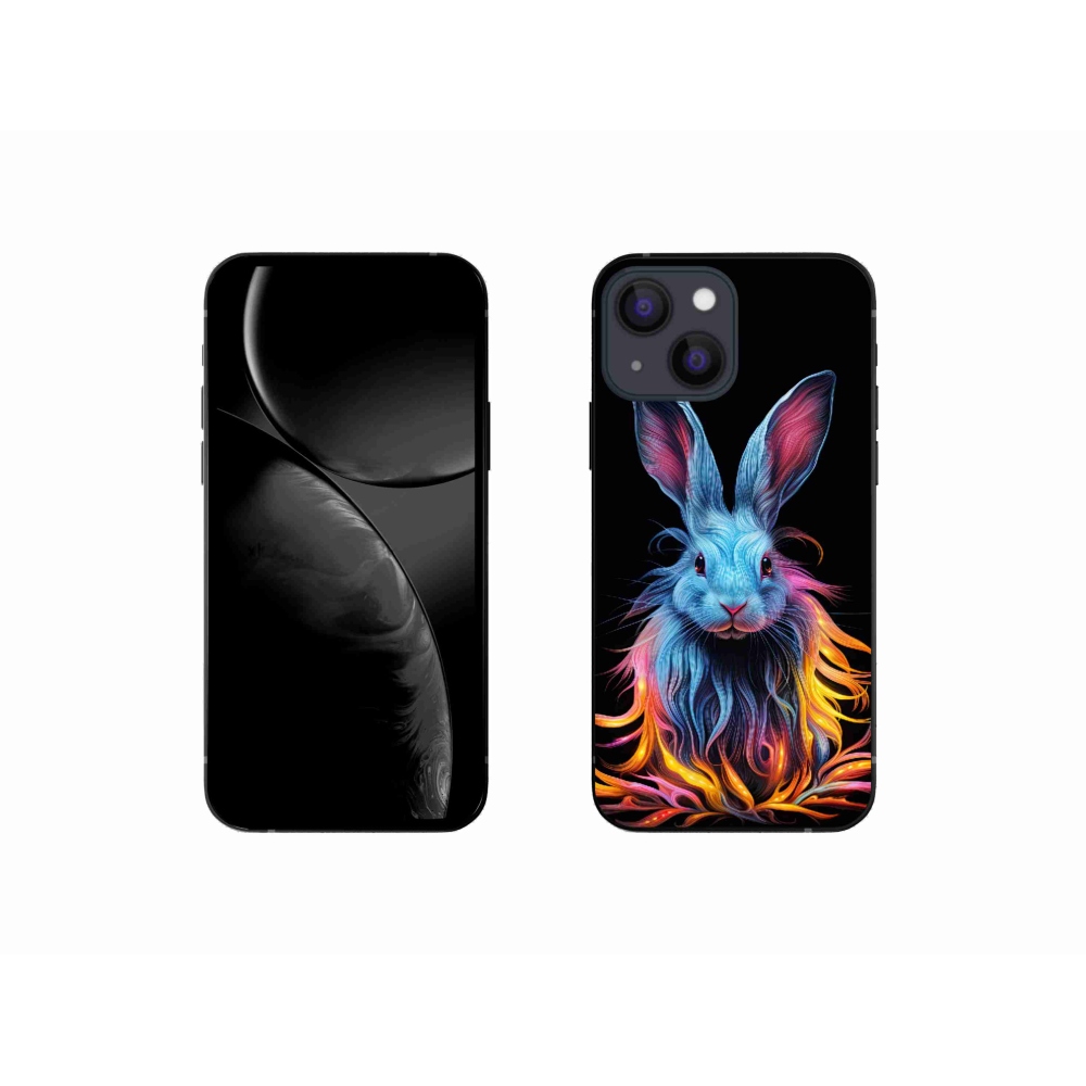 Gelový kryt mmCase na iPhone 13 mini - abstraktní zajíc
