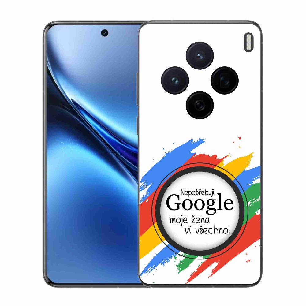Gelový kryt mmCase na Vivo X200 5G - žena ví všechno bílé pozadí