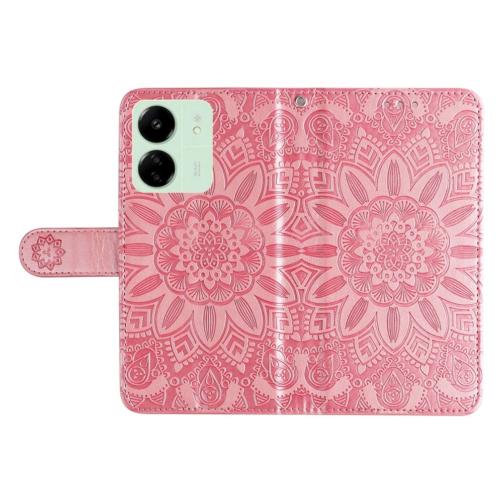 Sunflower knížkové pouzdro na Xiaomi Poco C65/Redmi 13C - růžové