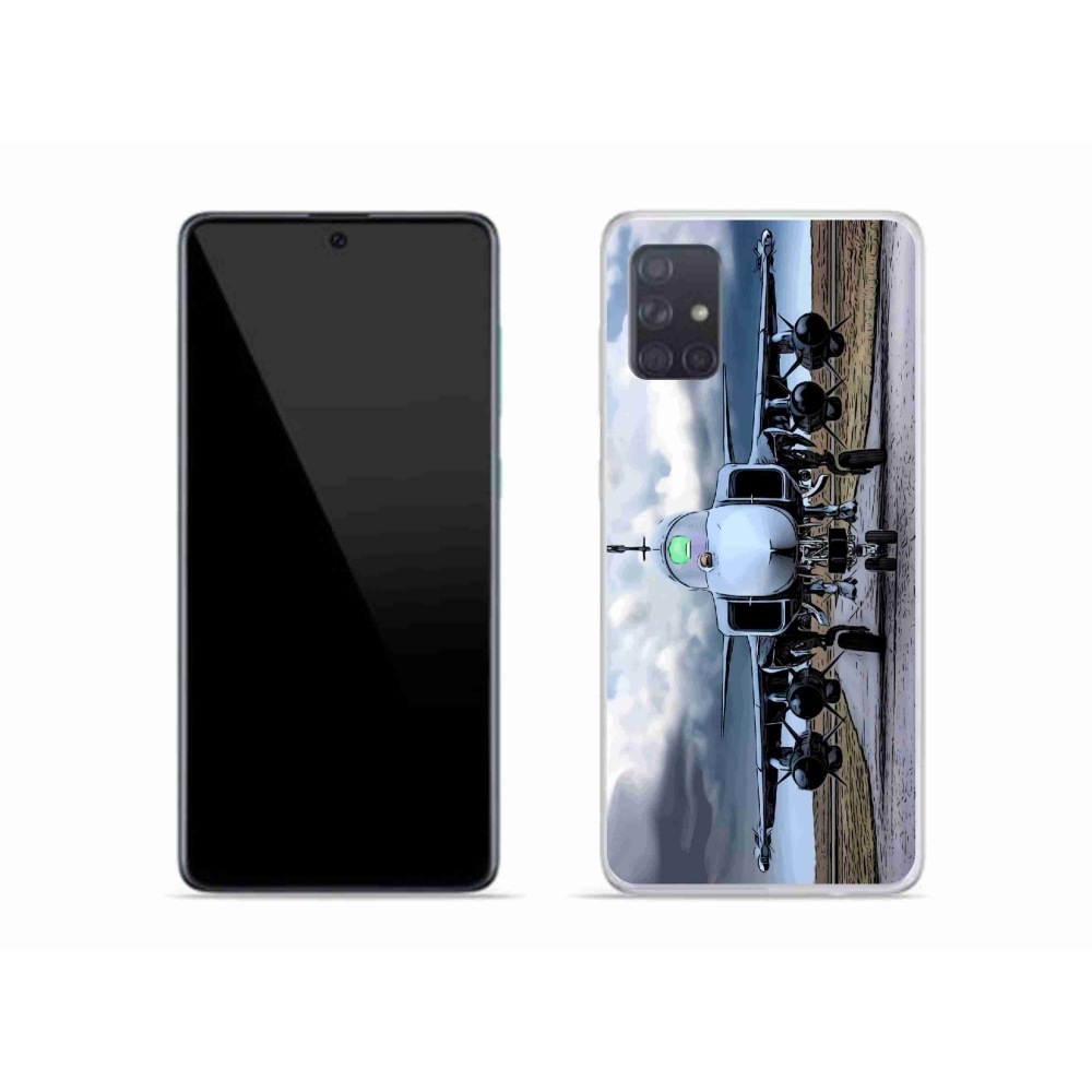 Gelový kryt mmCase na Samsung Galaxy A51 - vojenské letadlo