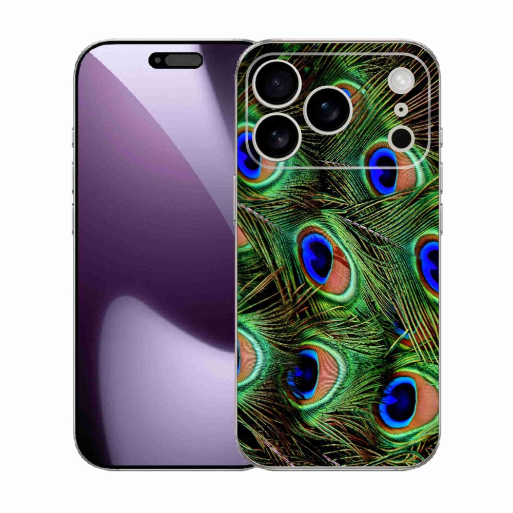 Gelový kryt mmCase na iPhone 17 Pro - paví peří