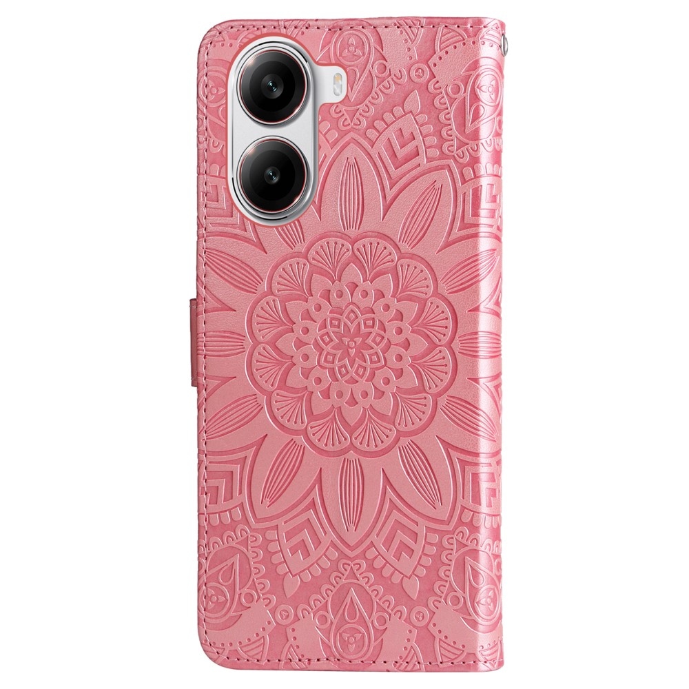 Sunflower knížkové pouzdro na Xiaomi Poco X7 Pro 5G - růžové