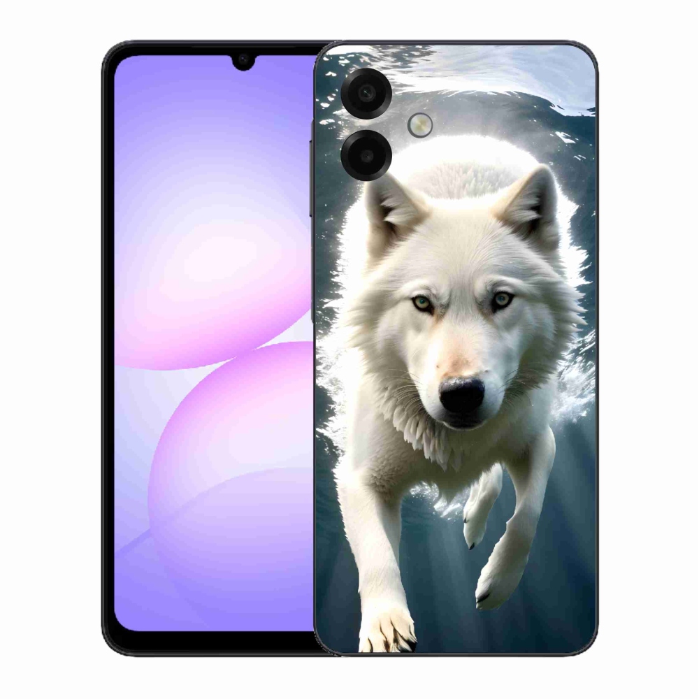 Gelový kryt mmCase na Samsung Galaxy A07 4G - bílý vlk