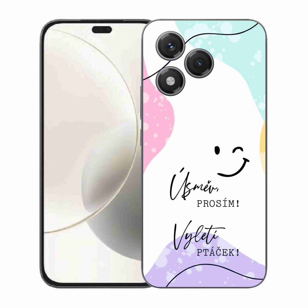 Gelový kryt mmCase na Honor 400 Lite - vtipný text 4 bílé pozadí