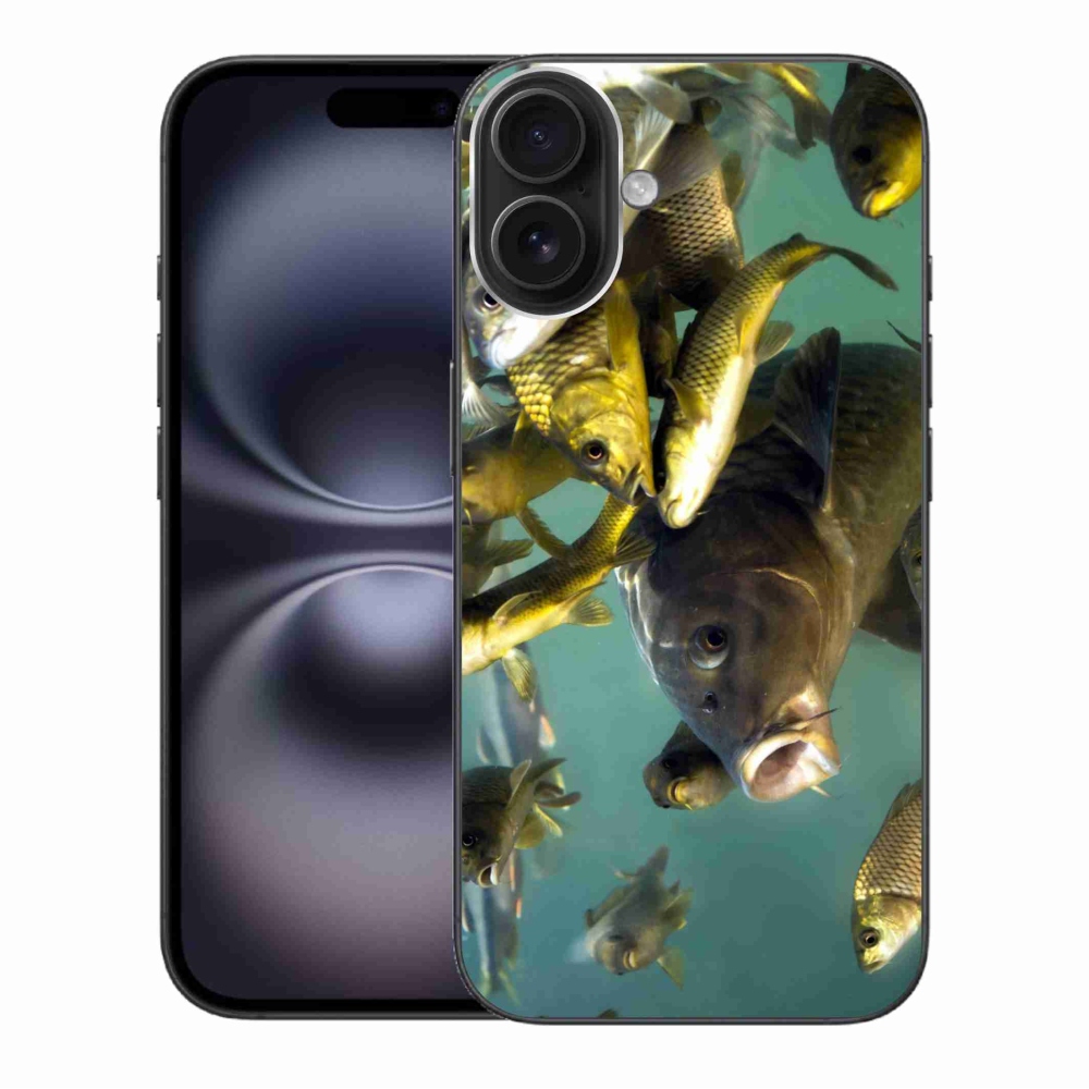 Gelový obal mmCase na iPhone 16 Plus - hejno ryb