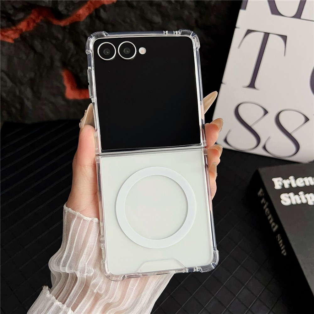 Clear acrylový obal s MagSafe na Samsung Galaxy Z Flip7 5G - průhledný