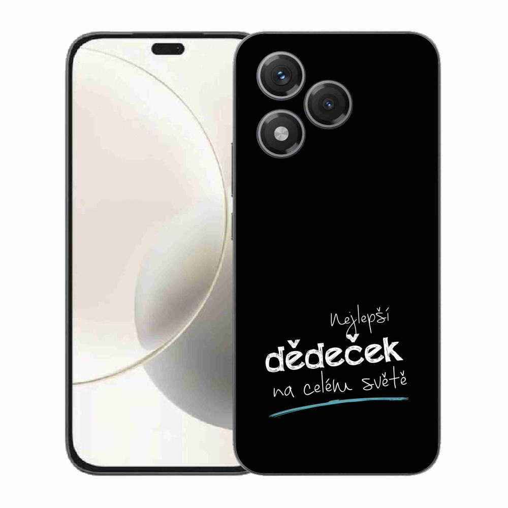 Gelový kryt mmCase na Honor 400 Lite - nejlepší dědeček 3 černé pozadí